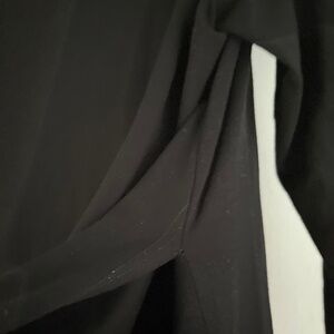 Eileen fisher xl black jersey stretch partial wrap dress